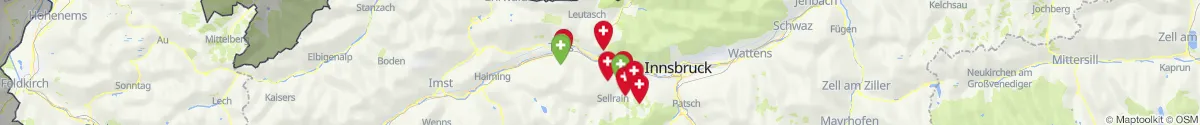 Map view for Pharmacies emergency services nearby Polling in Tirol (Innsbruck  (Land), Tirol)